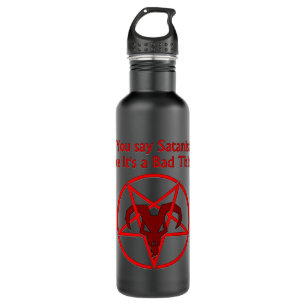 Satanist Bad Thing Dark Humour Goat Pentacle 710 Ml Water Bottle