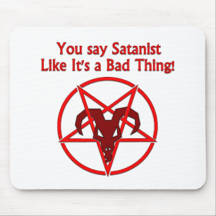 Satanist Bad Thing Dark Humour Goat Pentacle Mouse Mat