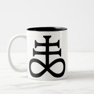 SATAN'S CROSS Two-Tone COFFEE MUG