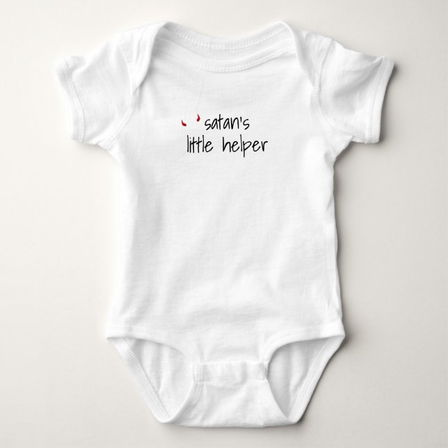Satan's Little Helper Jersey Baby Bodysuit (Front)