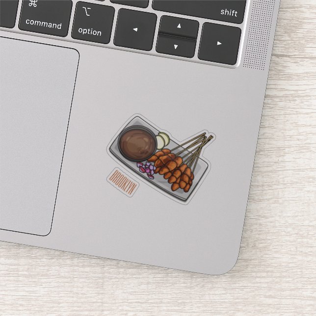 Satay cartoon illustration (Detail)