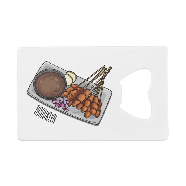 Satay cartoon illustration (Front (Horizontal))