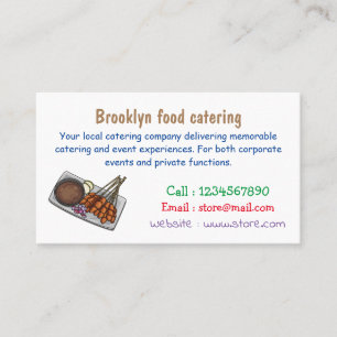 Satay cartoon illustration business card