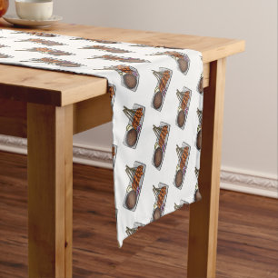 Satay cartoon illustration short table runner