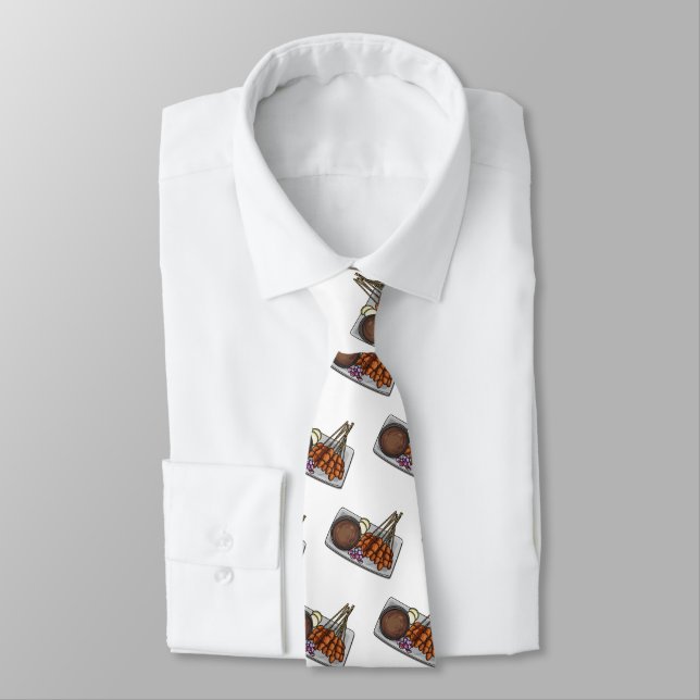 Satay cartoon illustration tie (Tied)
