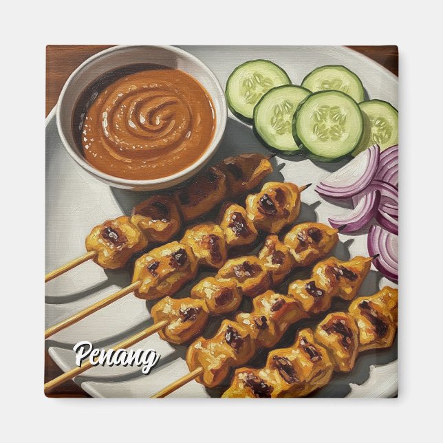 Satay in Penang Magnet (Front)