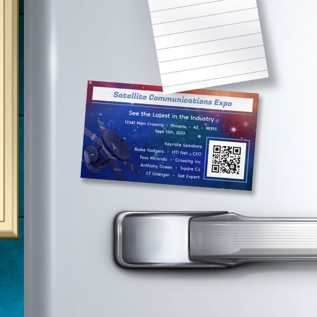 Satellite Comm Business Card Magnet [230316-1] (Creator Uploaded)