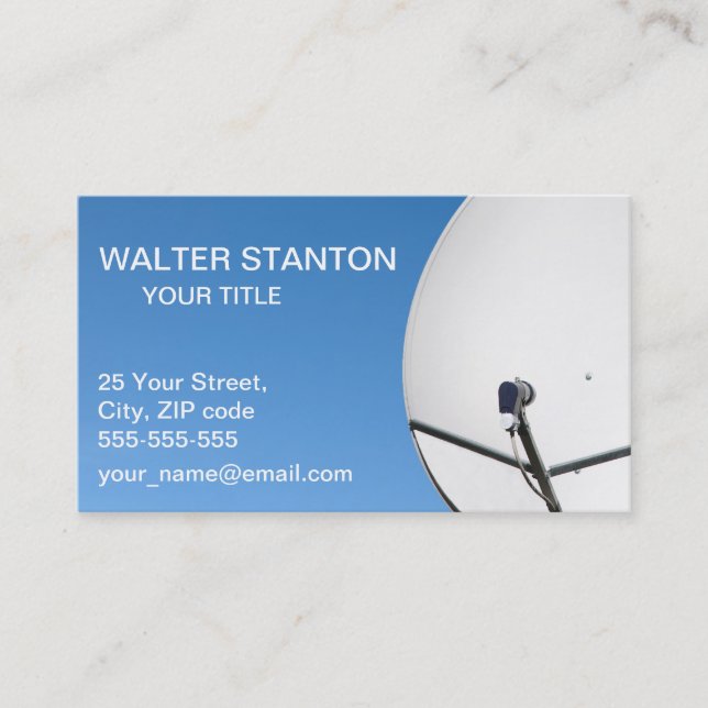 Satellite dish business card (Front)
