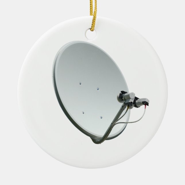 Satellite dish ceramic tree decoration (Front)