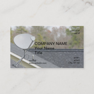 satellite dish on roof business card