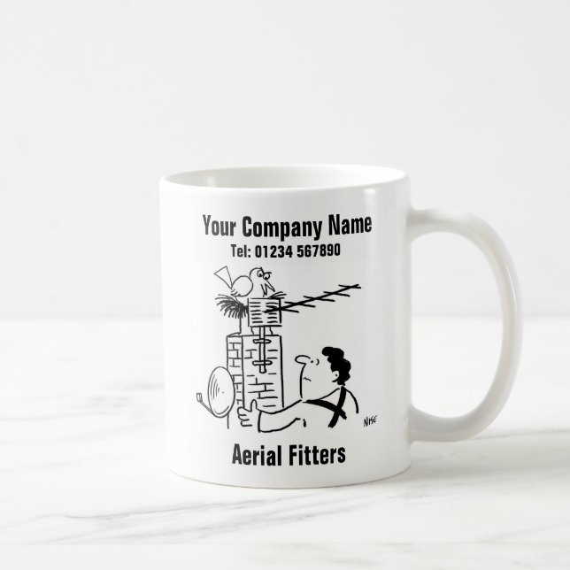 Satellite Dish or Aerial Fitter Coffee Mug (Right)