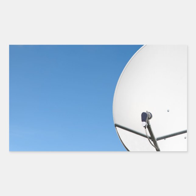 Satellite dish rectangular sticker (Front)