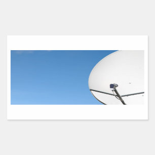 Satellite dish rectangular sticker