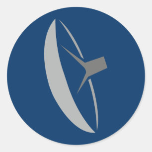 satellite dish sattelite dish classic round sticker