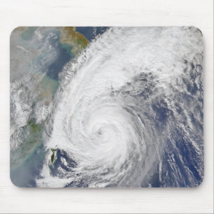 Satellite image of a typhoon mouse mat