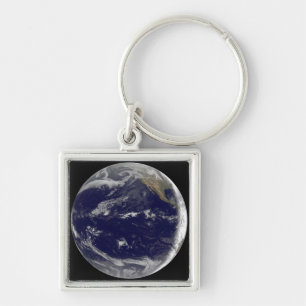 Satellite image of Earth 2 Key Ring
