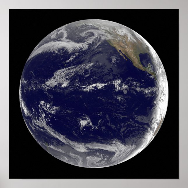 Satellite image of Earth 2 Poster (Front)