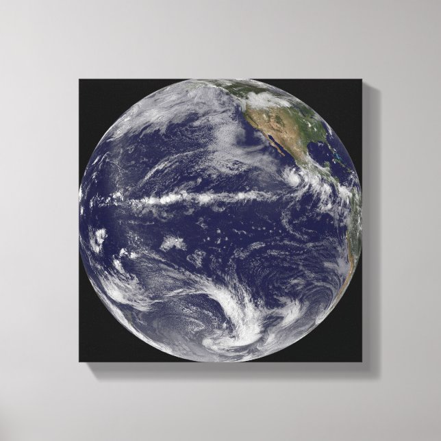 Satellite image of Earth Canvas Print (Front)
