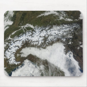Satellite image of The Alps mountain range Mouse Mat