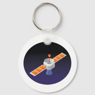 Satellite In Space Key Ring