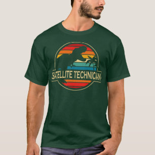 Satellite Technician Dinosaur T-Shirt