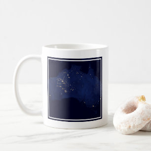 Satellite The Night Lights Of Australia. Coffee Mug
