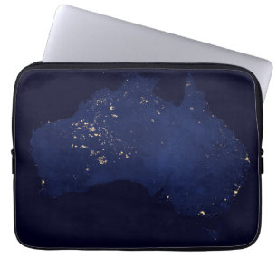 Satellite The Night Lights Of Australia. Laptop Sleeve