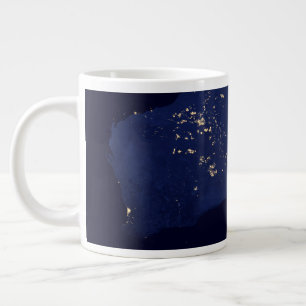 Satellite The Night Lights Of Australia. Large Coffee Mug