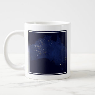 Satellite The Night Lights Of Australia. Large Coffee Mug