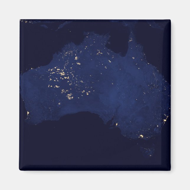 Satellite The Night Lights Of Australia. Magnet (Front)