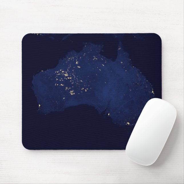 Satellite The Night Lights Of Australia. Mouse Mat (With Mouse)