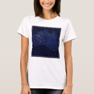 Satellite The Night Lights Of Australia. T-Shirt