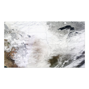 Satellite view of a massive winter storm over U Photo Print