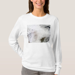 Satellite view of a massive winter storm over U T-Shirt