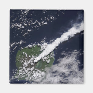 Satellite view of a thick, steam-rich plume magnet