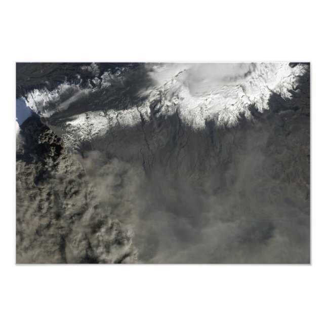 Satellite view of an ash plume 2 photo print (Front)