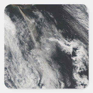 Satellite view of an ash plume 2 square sticker