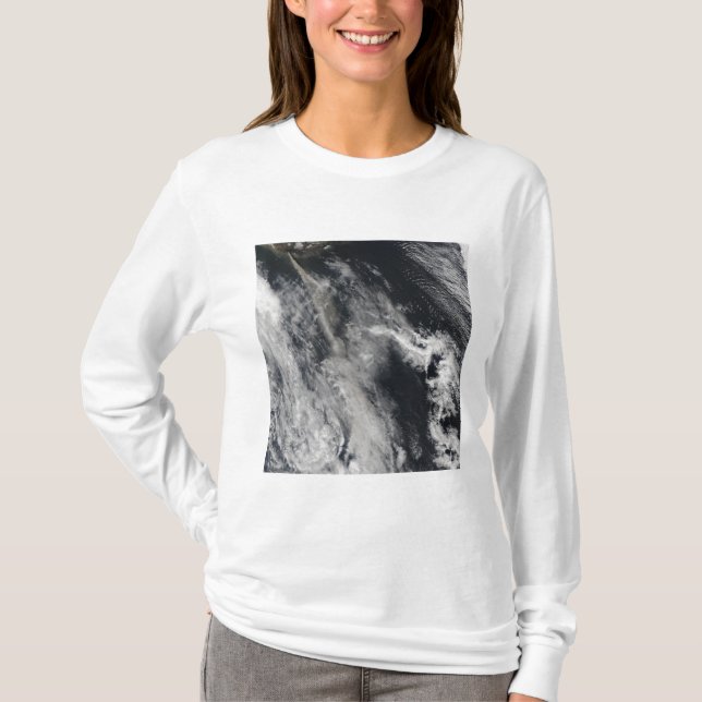 Satellite view of an ash plume 2 T-Shirt (Front)
