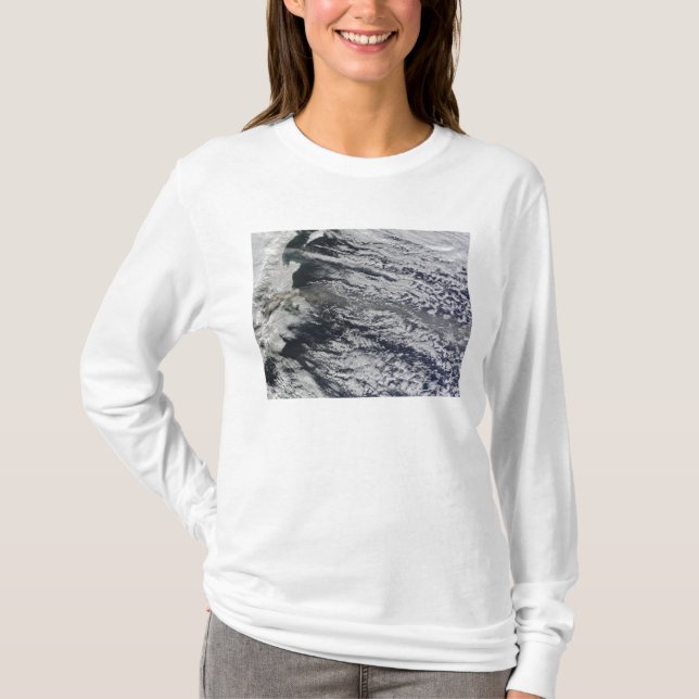 Satellite view of an ash plume 3 T-Shirt (Front)