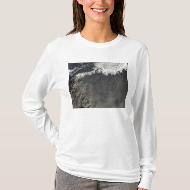 Satellite view of an ash plume 4 T-Shirt (Front)