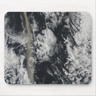 Satellite view of an ash plume mouse mat