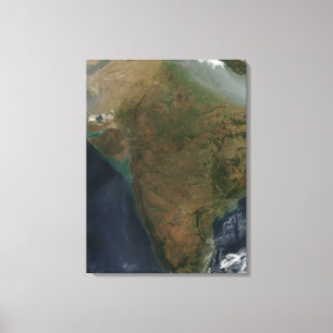 Satellite view of Central India Canvas Print