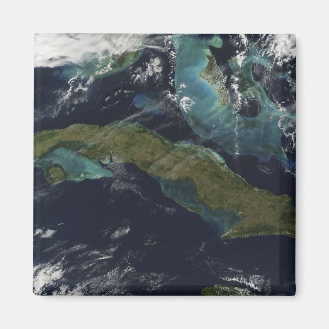 Satellite view of Cuba Magnet (Front)