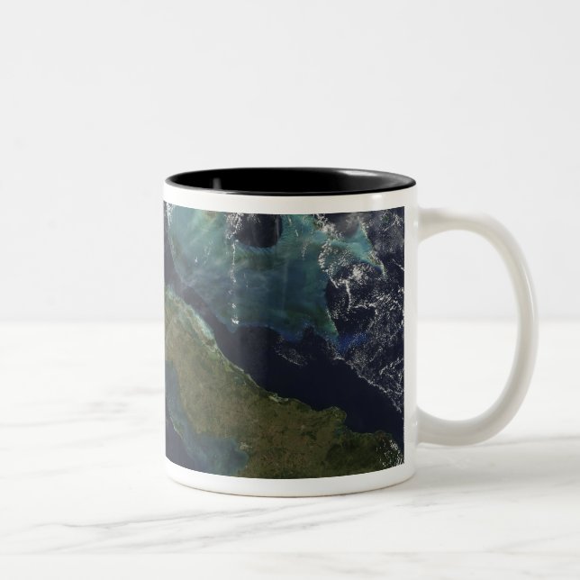 Satellite view of Cuba Two-Tone Coffee Mug (Right)