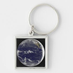 Satellite view of Earth Key Ring