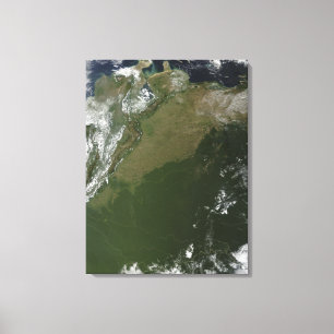 Satellite view of eastern Columbia Canvas Print