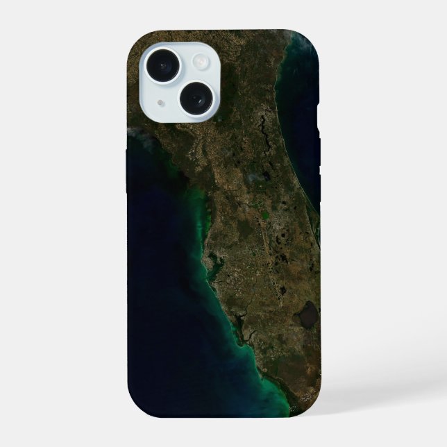Satellite View Of Florida. iPhone 15 Case (Back)