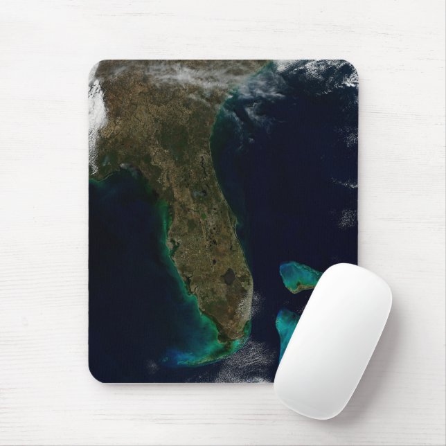 Satellite View Of Florida. Mouse Mat (With Mouse)