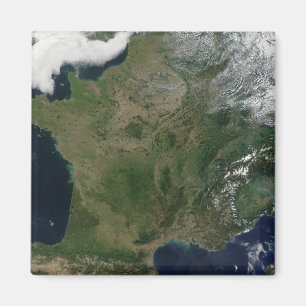 Satellite view of France Magnet