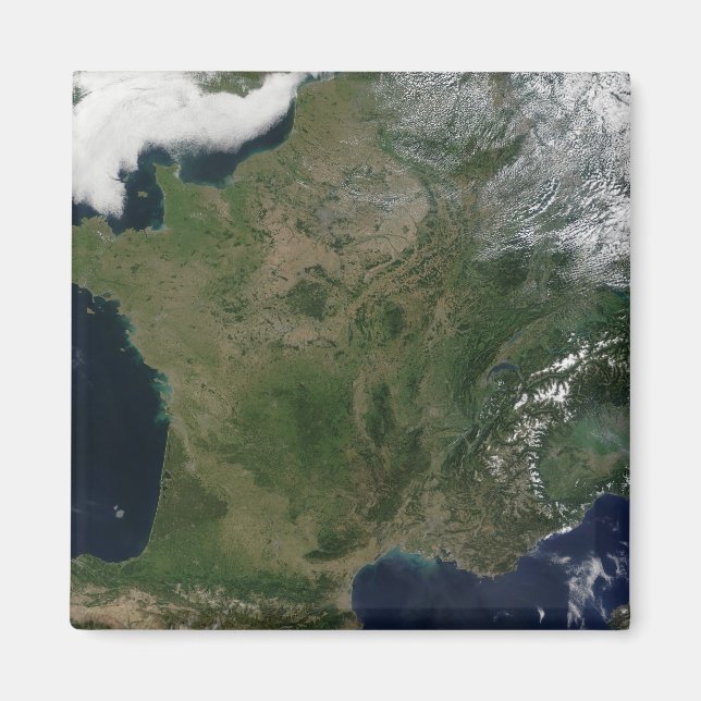 Satellite view of France Magnet (Front)